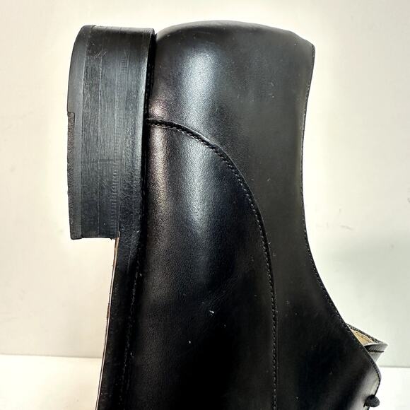VERY GOOD Jack Erwin Cap-Toe Oxford Black Calf Made in Spain Men\'s 13